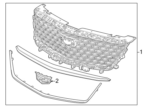 2024 Cadillac XT4 Grille & Components Diagram