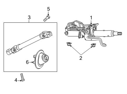 2016 Chevy Caprice Steering Column & Wheel, Steering Gear & Linkage Diagram