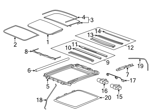 2011 Cadillac CTS Sunroof Diagram