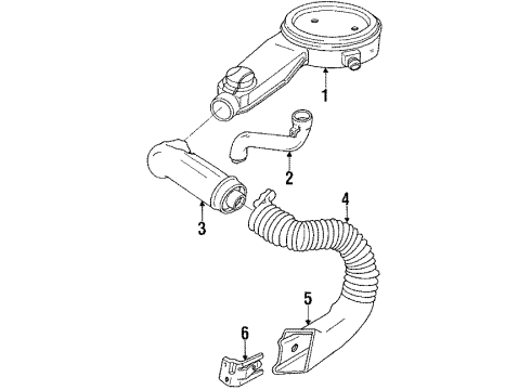 1984 Chevy Citation II Air Filter Diagram for 8996555