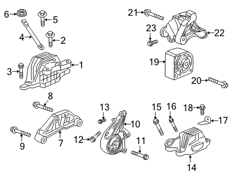 2020 Buick Regal Sportback Mount Bracket Diagram for 11547258