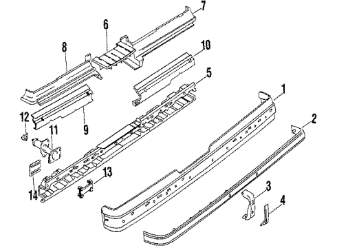 1984 Oldsmobile Cutlass Supreme Cover Retainer, Passenger Side Diagram for 22506628