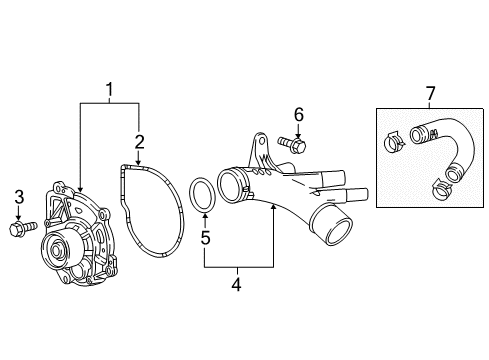 2021 GMC Canyon Water Pump Diagram