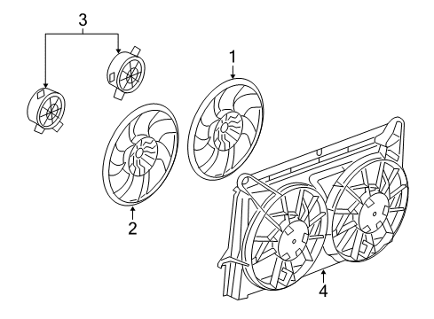 2012 GMC Yukon Cooling System, Radiator, Water Pump, Cooling Fan Diagram