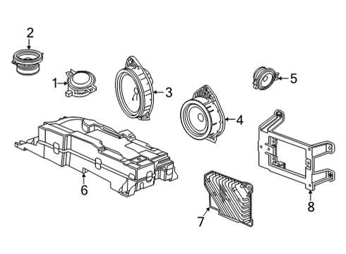 2021 GMC Yukon Sound System Diagram