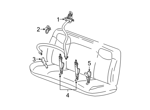 2007 Chevy Express 3500 Rear Seat Belts Diagram