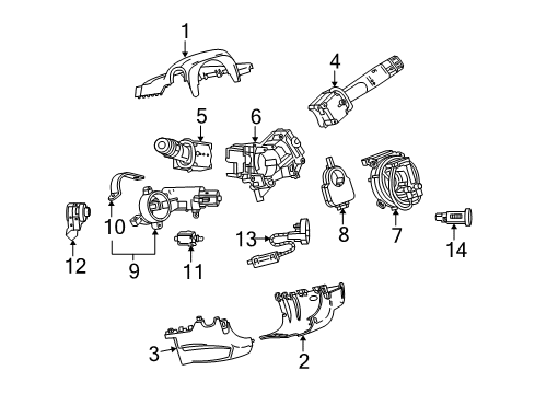 2010 GMC Terrain Ignition Lock Diagram