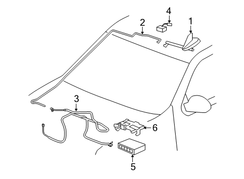 2012 GMC Yukon Communication System Components Diagram