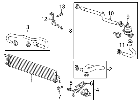 2015 Buick Regal Radiator & Components Diagram