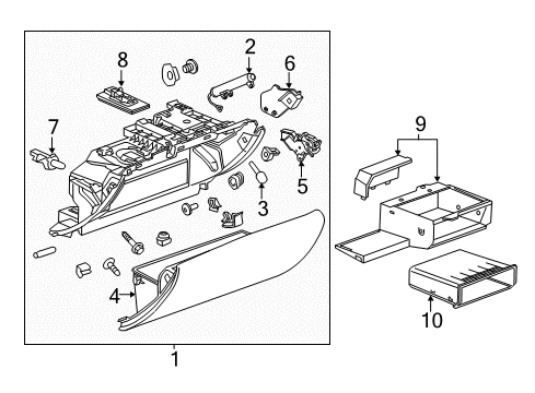 2016 Cadillac CTS Glove Box Diagram