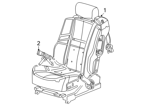 2005 Cadillac CTS Seat Belt Diagram