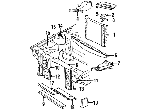 1985 Buick Skyhawk Reservoir Tank Diagram for 22539047
