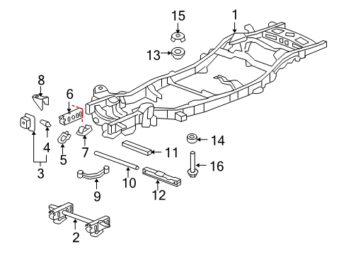 2012 GMC Yukon Frame & Components Diagram