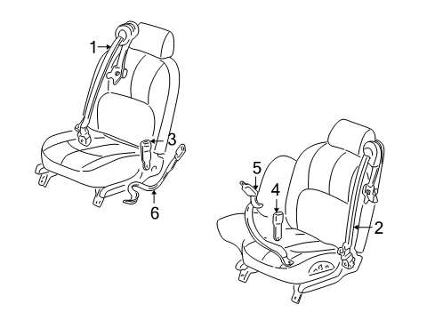 2004 Pontiac Bonneville Seat Belt Diagram