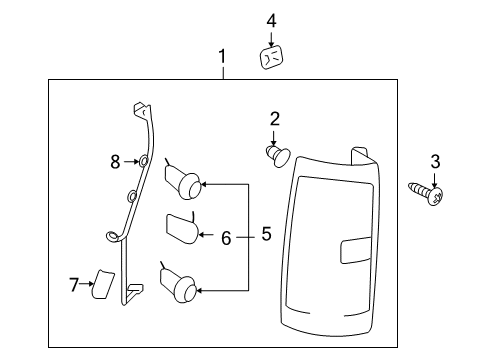 2012 GMC Yukon Bulbs Diagram