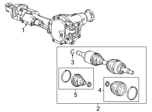2020 Chevy Colorado Axle & Differential - Front Diagram