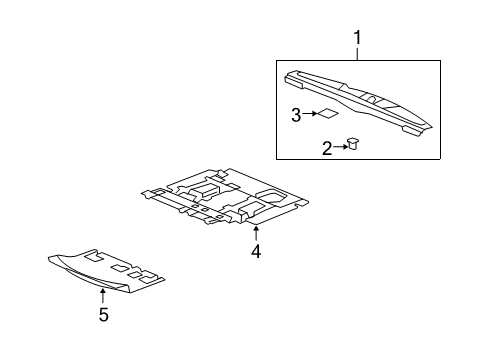 2012 Chevy Traverse Interior Trim - Rear Body Diagram