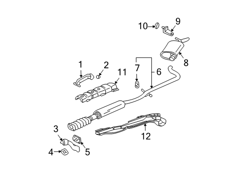 2000 Buick LeSabre Exhaust Components Diagram