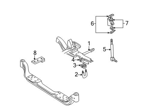1997 GMC C1500 Stabilizer Bar & Components - Front Diagram