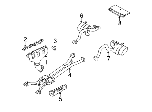 2003 Chevy Corvette Exhaust Components Diagram