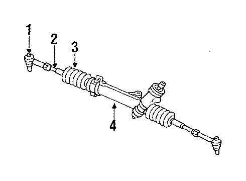 1990 Oldsmobile 98 P/S Pump & Hoses, Steering Gear & Linkage Diagram