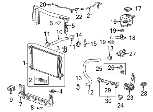2012 GMC Terrain Radiator Diagram for 25952759