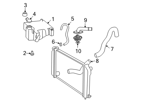 1996 GMC Jimmy Radiator Hoses Diagram