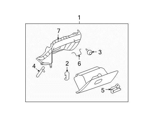 2009 Saturn Aura Glove Box Diagram