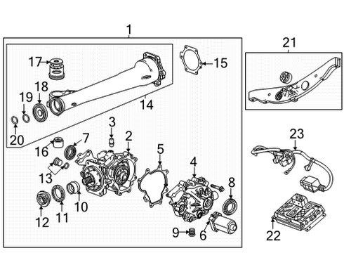 2023 Chevy Trailblazer Axle & Differential - Rear Diagram