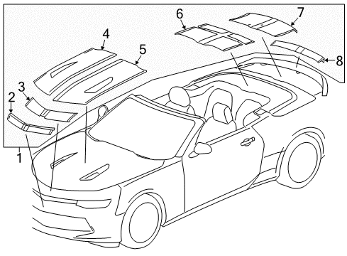 2017 Chevy Camaro Stripe Tape Diagram 2 - Thumbnail