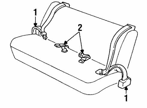 1994 Cadillac Eldorado Lap & Shoulder Belt, Driver Side Diagram for 12524209