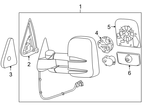 2005 Chevy Silverado 1500 Outside Mirrors Diagram