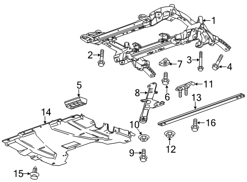 2016 Cadillac CTS Suspension Mounting - Front Diagram