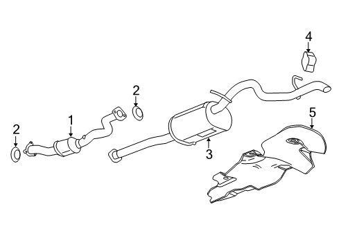 2011 GMC Canyon Exhaust Components Diagram