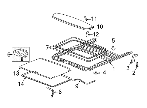 2009 Hummer H2 Sunroof Diagram