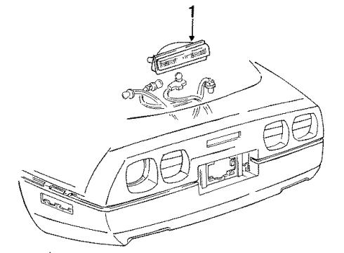 1994 Chevy Corvette High Mount Lamps Diagram