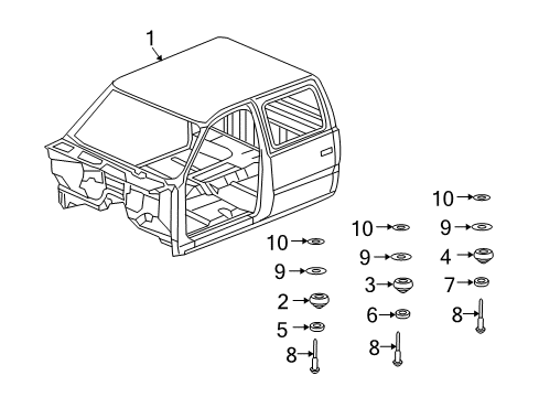2011 GMC Sierra 1500 Cab Assembly Diagram