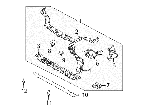 2006 Chevy Aveo Radiator Support Diagram