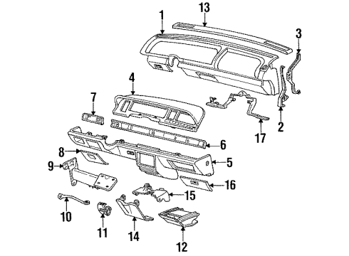 1991 Oldsmobile 98 Gauge Cluster Diagram for 25122019