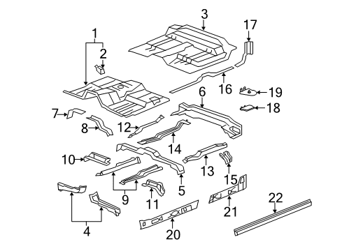 2012 GMC Sierra 2500 HD Floor Diagram