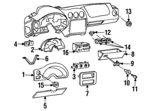 1998 Pontiac Firebird A/C & Heater Control Units Diagram