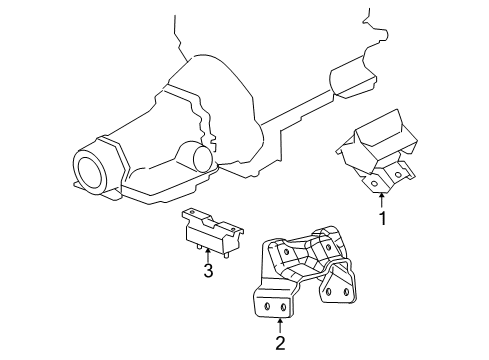 2008 GMC Sierra 2500 HD Engine & Trans Mounting Diagram