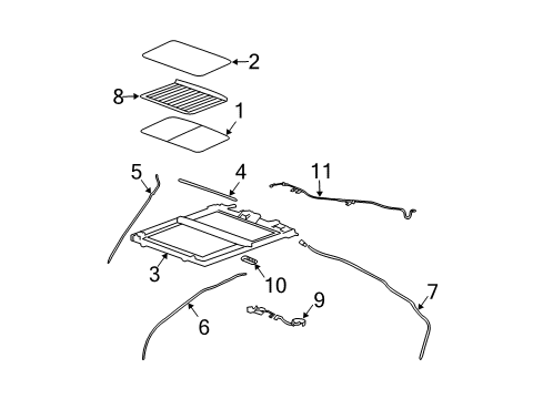 2003 Cadillac CTS Sunroof Diagram