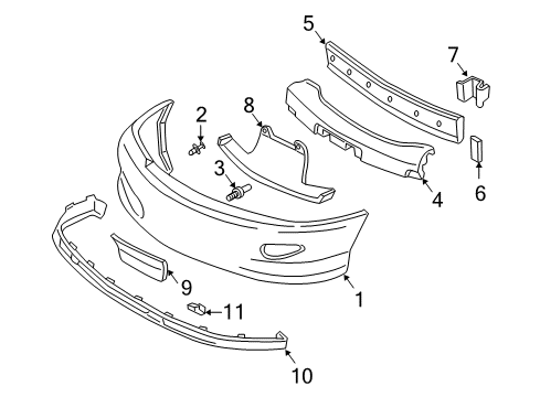 2002 Chevy Cavalier Front Bumper Diagram