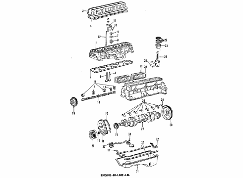 1984 Chevy G30 Valve Springs Diagram for 3735381
