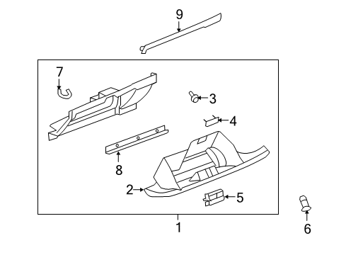 2011 GMC Sierra 1500 Glove Box Diagram