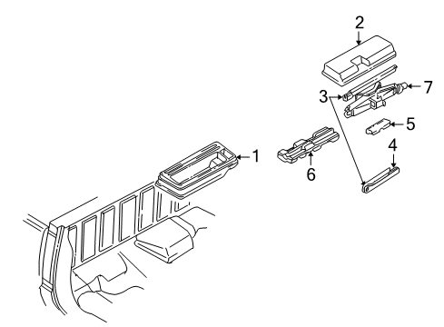 1995 GMC C2500 Interior Trim - Cab Diagram