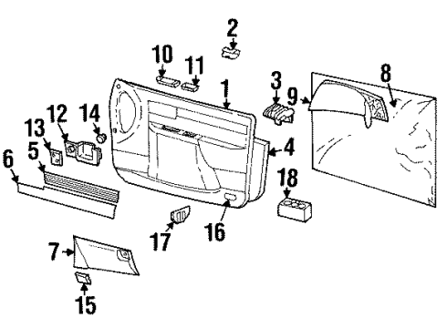 2000 Cadillac Catera Front Door Diagram