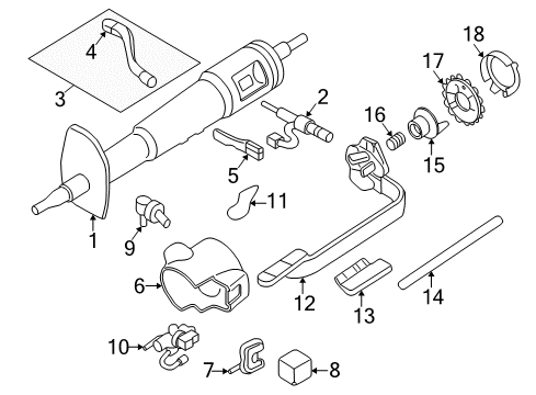 1994 GMC Sonoma Steering Column Diagram for 26045267
