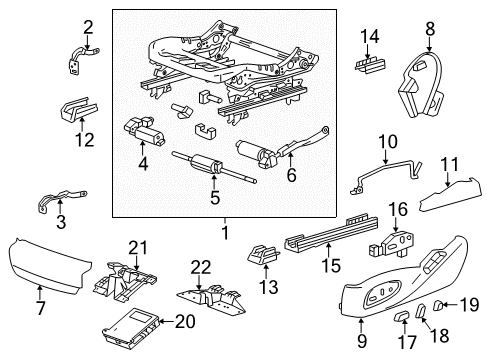 2015 Cadillac ELR Tracks & Components Diagram